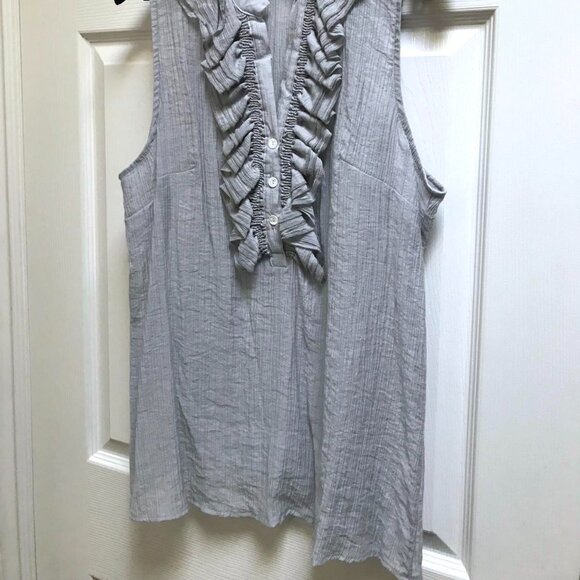 Cute LAPIS Ruffle Sleeveless Blouse - Picture 5 of 7